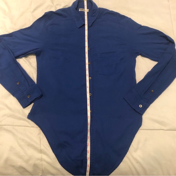 3/20$ Garage - Navy Blue Button Down Twist tie Bottom - Picture 5 of 6